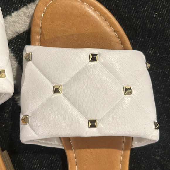 Mariella Leather Sandal Slides-size 9 - Picture 3 of 6